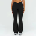 High Elastic Waist Brushed Flared Wide Leg Pants Solid Quick Dry Breathable for Casual Running & Outdoor