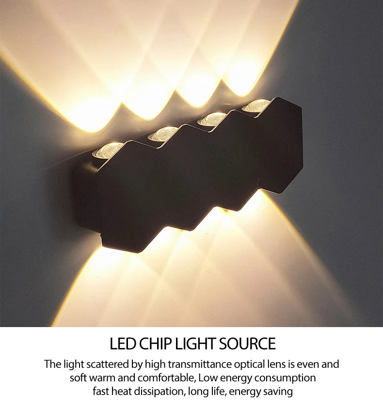 LED Wall Lamp Waterproof Outdoor Wall Light Porch/Garden/Bedroom Indoor Modern Nordic Sconce Luminaire 2 4 6W 8W 10W 12W 85-265V