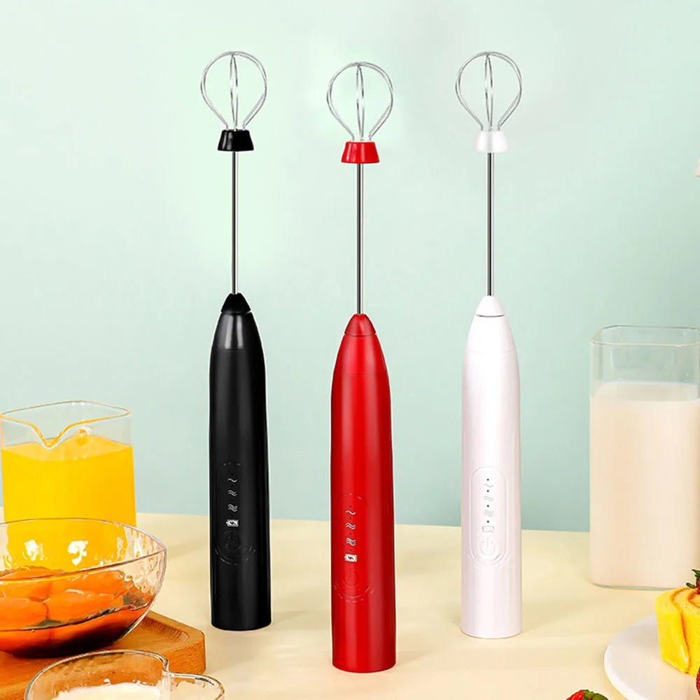 Drop Shipping Electric Mini Milk Frother Handheld Coffee Battery Stainless Steel Machine Egg Beater Blender Mixer Multi Whisk