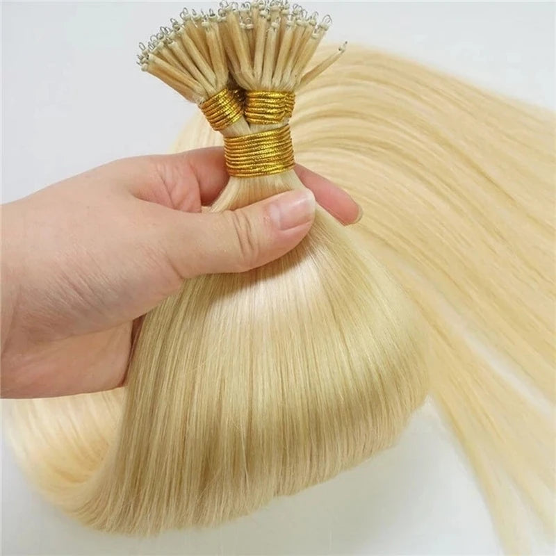 100% Virgin Human Hair Extensions Light Color Cuticle Keratin Bonded Nano Ring Tip Wholesale From Vietnam