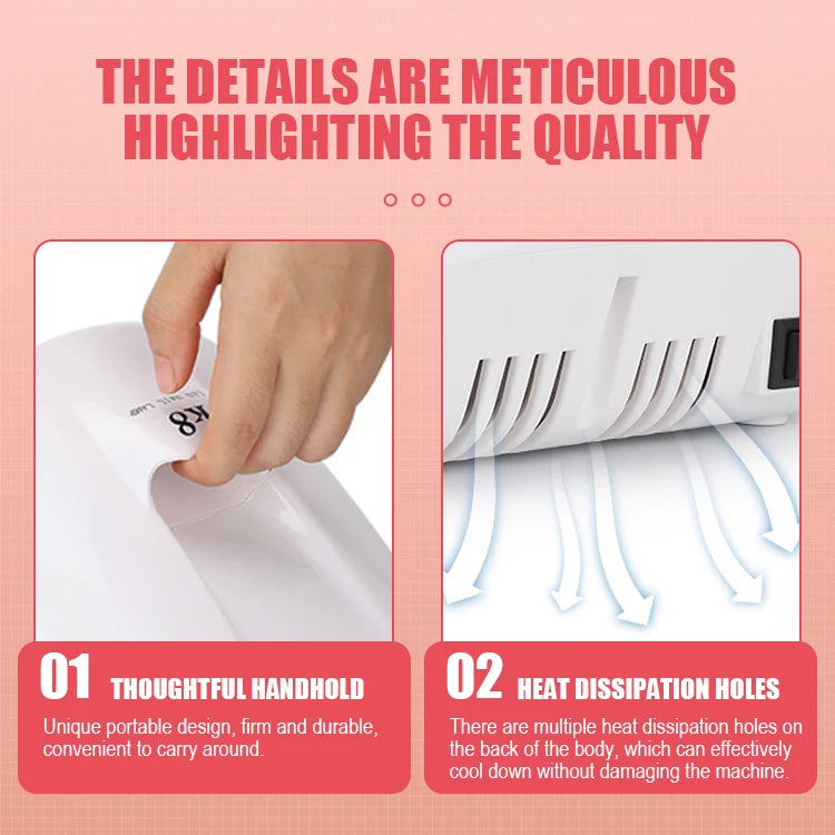 Rechargeable Nail Table Lamp Manicure Equipment Nail Art Curing 60W UV LED Nail Lamp