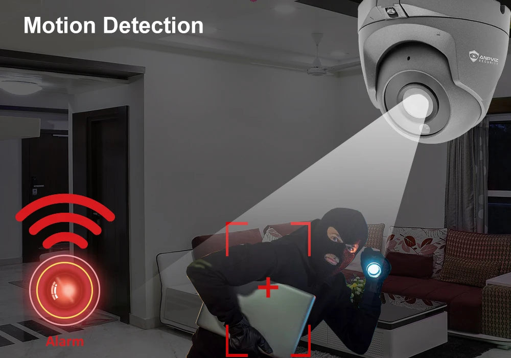 Anpviz 5MP POE IP Camera Indoor Mini Dome Security Video Surveillance Audio Built-in Mic H.265 VideoLink App IR 30M CCTV Camera