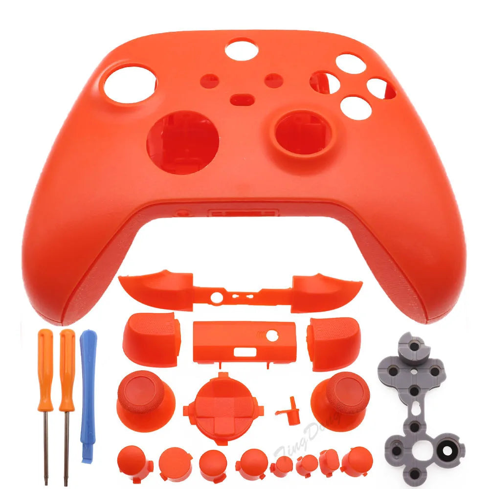 For Xbox Series X S Controller Protective Cover Shell Front After the shell Case and Full set Buttons &Tools & Conductive Rubber