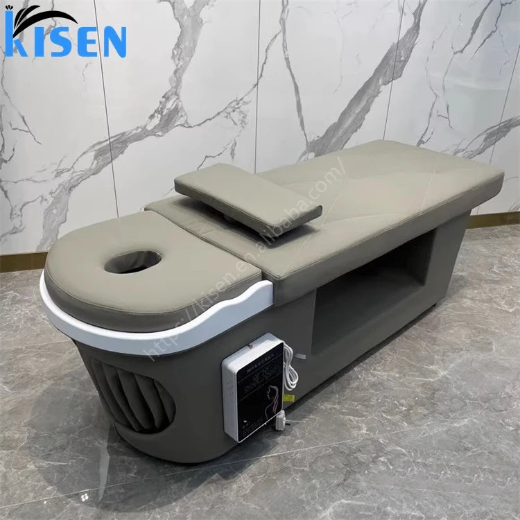 KISEN Salon Furniture Professional Head Spa Salon Station With Head Spa Equipment Massage Table Shampoo Basin Hair Wash Bed