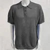 European and American Collar Sweater Men's Thin Hollow Slim Fit Short Sleeved Knitted Summer New Men's Clothing Top Short Sleeve