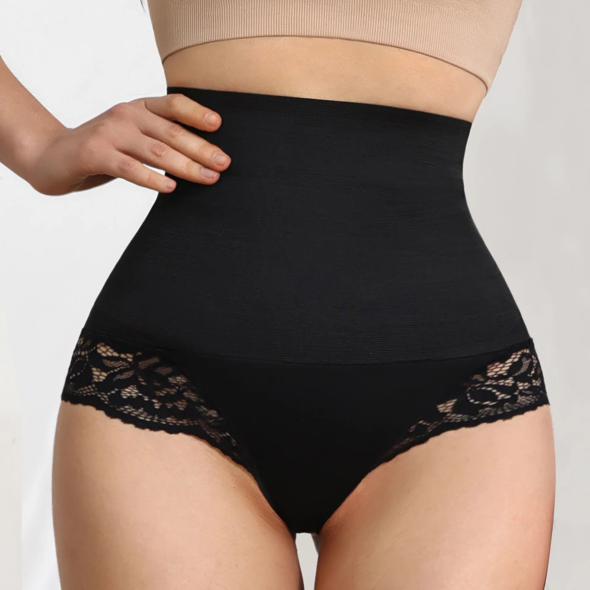 Women's Cross-Border Mid-Waist Lace Body Shapers Firm Tummy Control Underwear Pants with Hip Lift Everyday Style