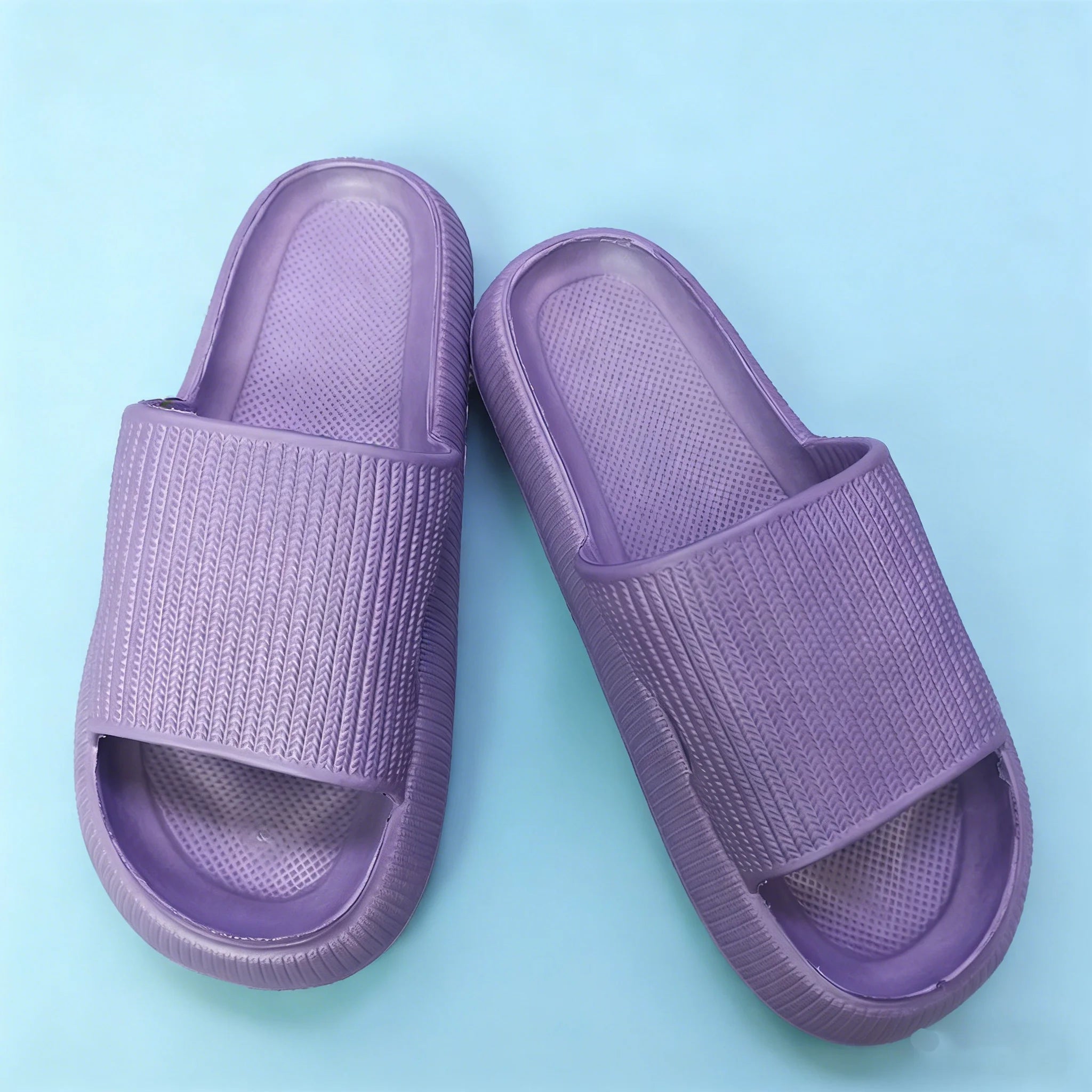 Men's Women's Lightweight Quick Dry Open-Toe EVA Shower Sandals Anti-Slip Platform Winter Cloud House Massage Pillow Slippers