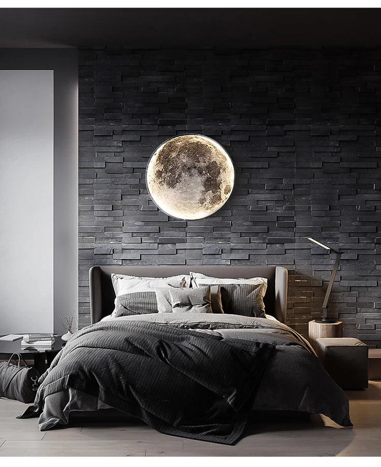 Modern LED Wall Lamp Moon Indoor Lighting For Bedroom Living Hall Room HOME Decoration Fixture Lights