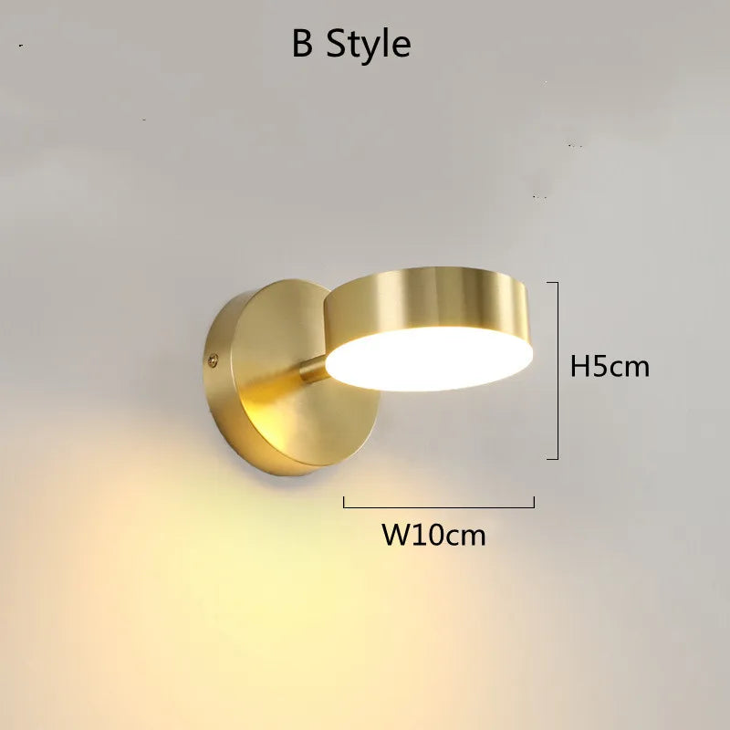 5W Wall Lamp Black/White Modern Aisle Wall Light Adjustable For Bedside Bedroom Lights Corridor sconce AC110-240VGU10 LED Switch