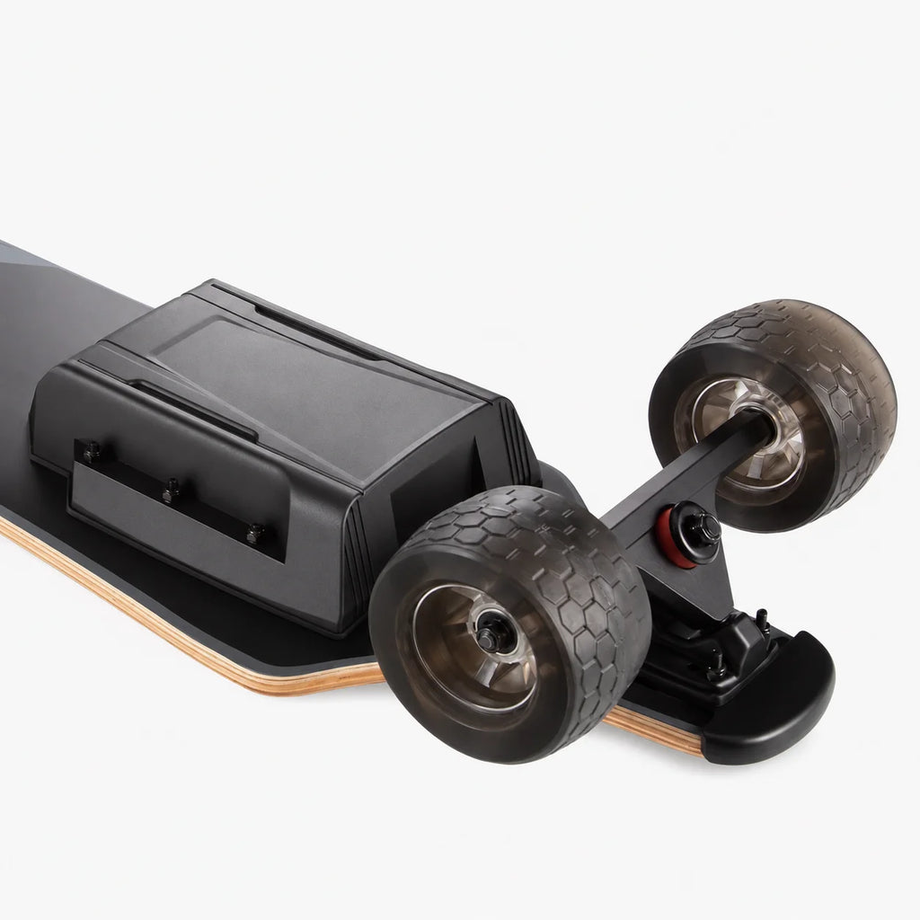 Dual Hub Motor Electric Longboard 105mm Jelly Shock-Absorb Wheels ABEC-9 Bearings Max Speed 45km/h Dual Taillights Skateboard