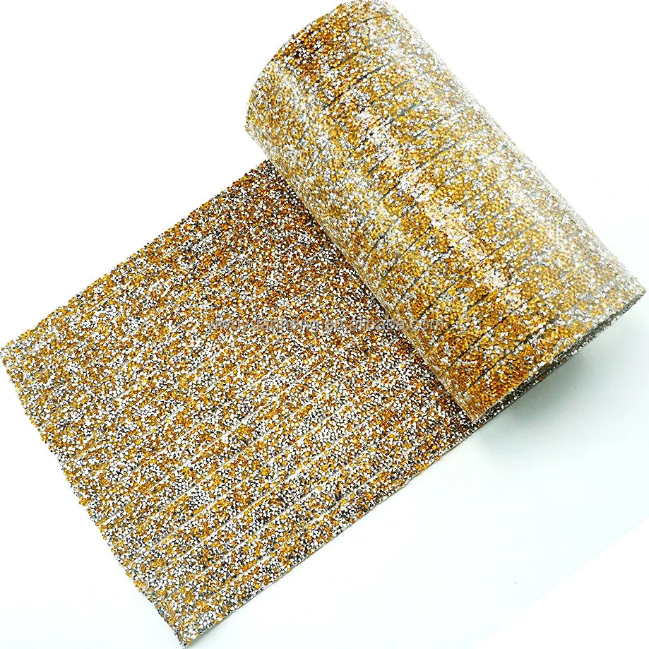 In Stock 5 Yards Rhinestone Ribbon Roll Bling Hotfix Rhinestones Mesh Wrap Sewing Trim for Wedding Party Decor