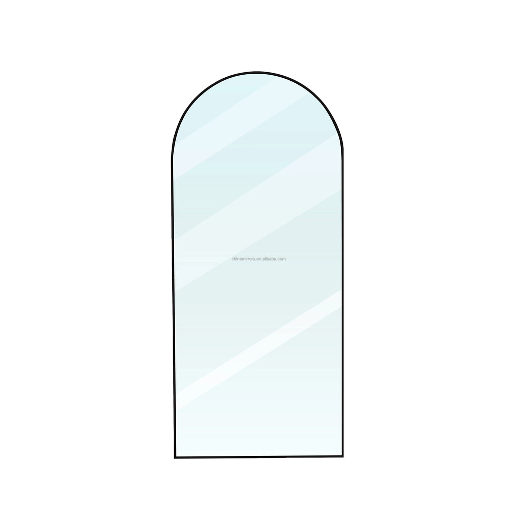 Large Full-Length Floor Mirror with 4mm Thickness Full Body Decorative Wall Arch Metal Frame Furniture for Wedding Occasions