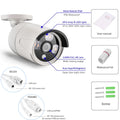 AZISHN 2.8mm Wide Angle 8MP 4K IP Camera Audio Outdoor IP66 H.265 ONVLF Bullet CCTV Array IR 4MP POE Video Surveillance Camera