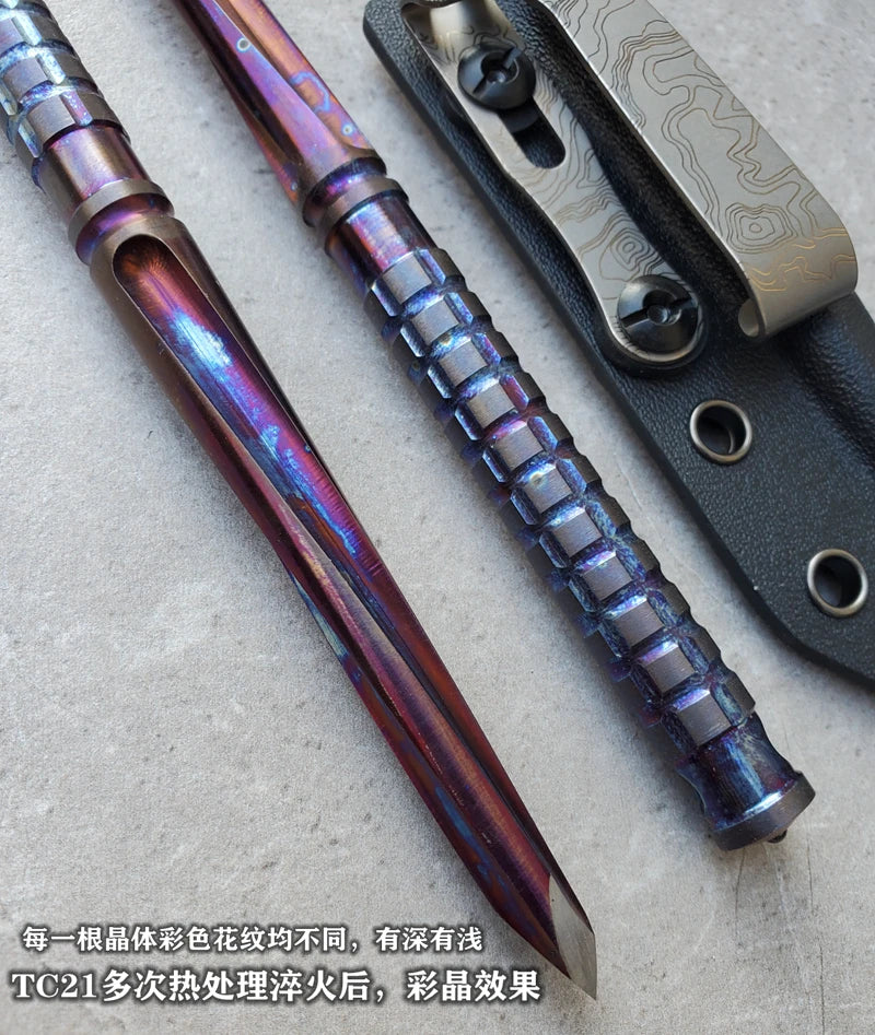 EDC Titanium alloy Crowbar Hand Outdoor Camping Gear EDC Multifunction Portable Tools