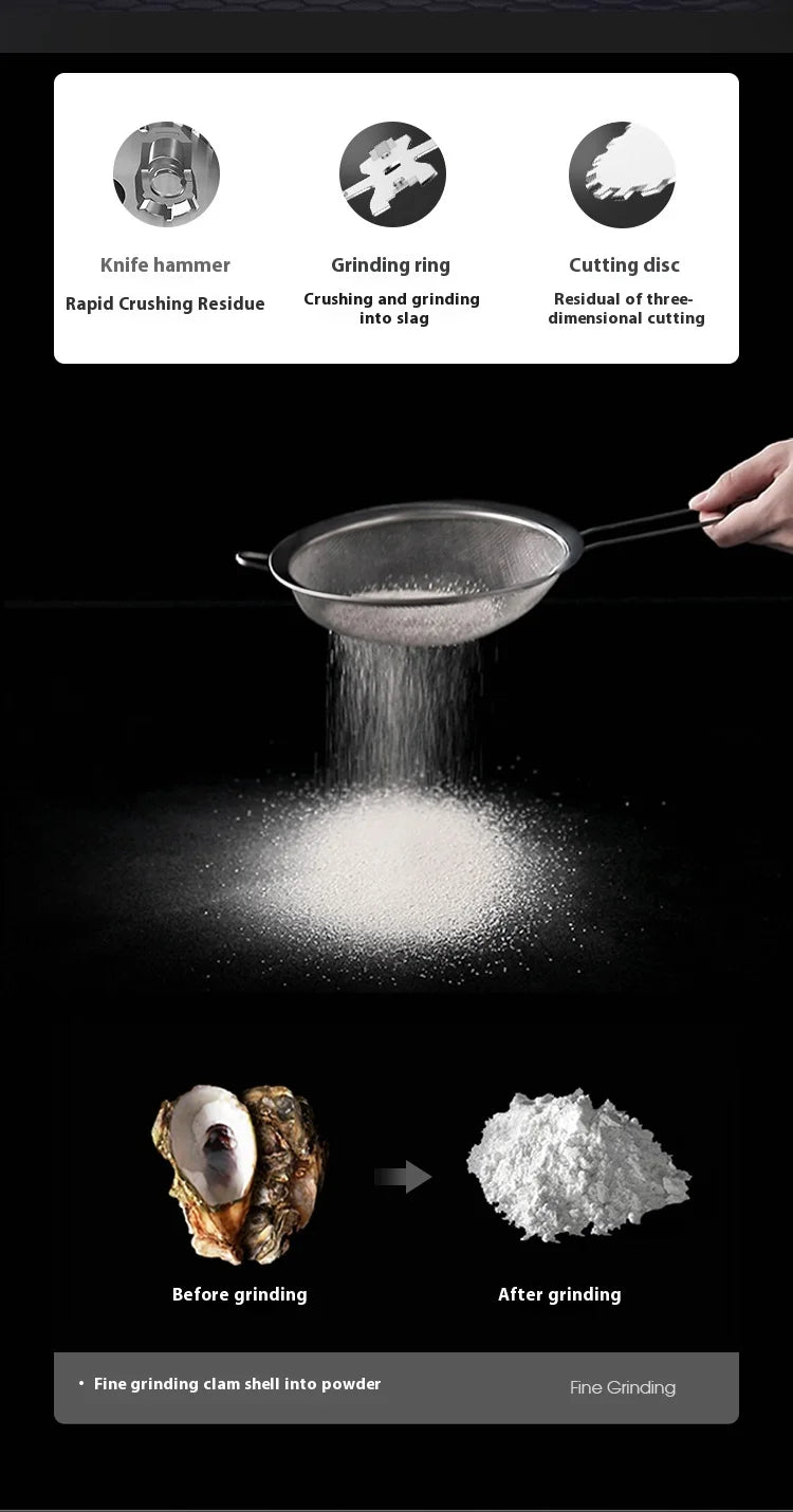 S55 Household Kitchen Garbage Disposal, Quiet And Efficient, Stainless Steel Material, Anti-Blocking Design High Efficiency