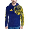 Men's Hoodies Custom Blue Polynesian Pohnpei Tribal Designer Sweater Boy Casual Oversized Hoodies Sweater