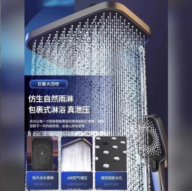 High Pressure Polished Brass Rain Shower Set Ceramic Valve Anti-CorrosionCE Certified Wall Mounted Metal Shower System for Hotel