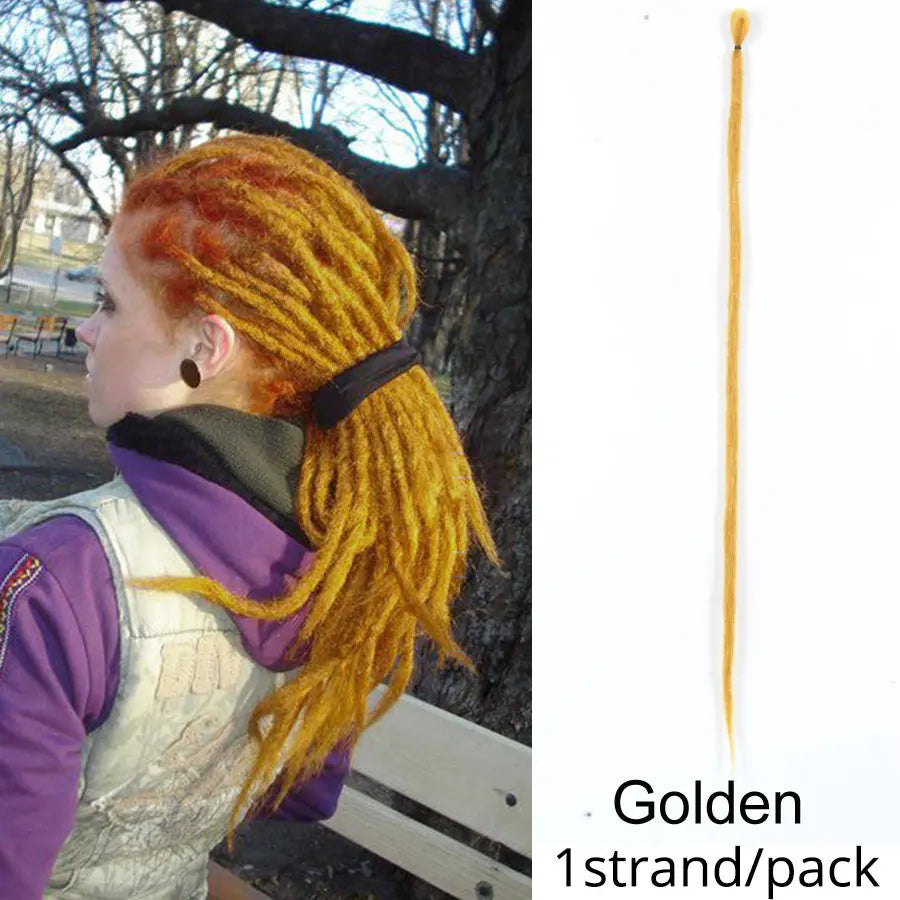 20"36Inch 5Strands Handmade Dreadlocks Extensions Ombre Synthetic Dreads Dreadlocks Twist Braiding Hair Reggae Dreads Braids 
