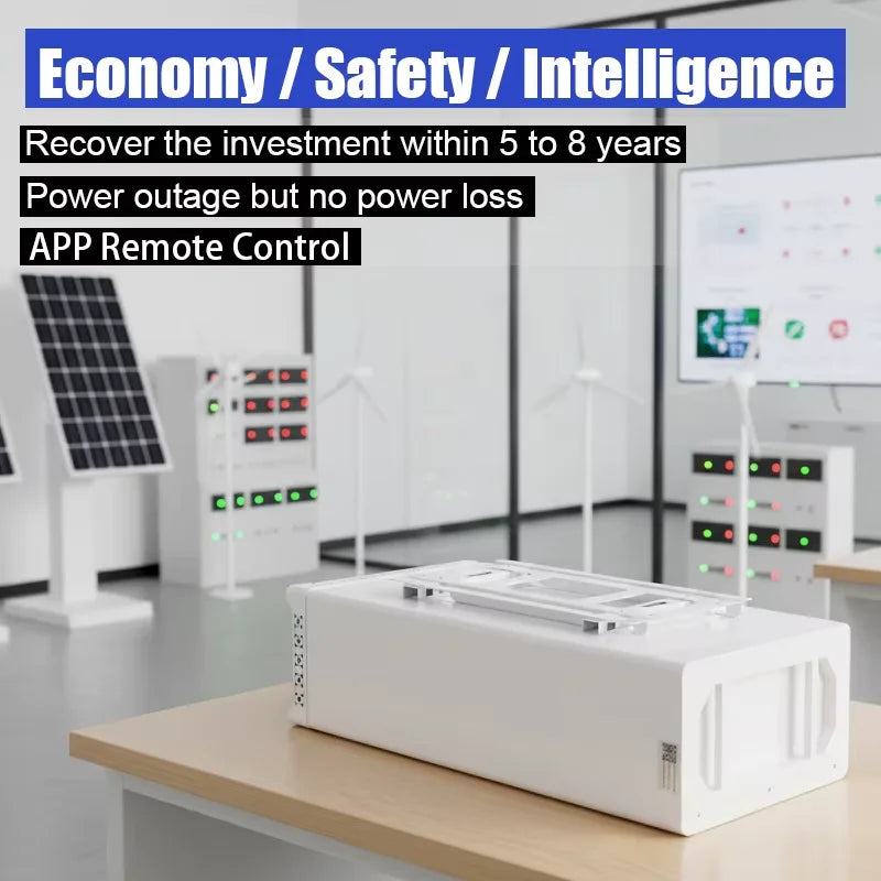 15kWh 20kWh 30kWh 40kWh 50kWh Wall Mounted LiFePO4 Battery for Home Solar Energy Storage System with BMS 48V 51.2V Lifepo4