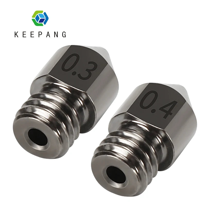 1/2/3Pcs Hardened Steel Nozzle 0.4mm 3D Printer MK8 Nozzles Tool High Temperature Wear Resistant for Makerbot Creality Ender 3