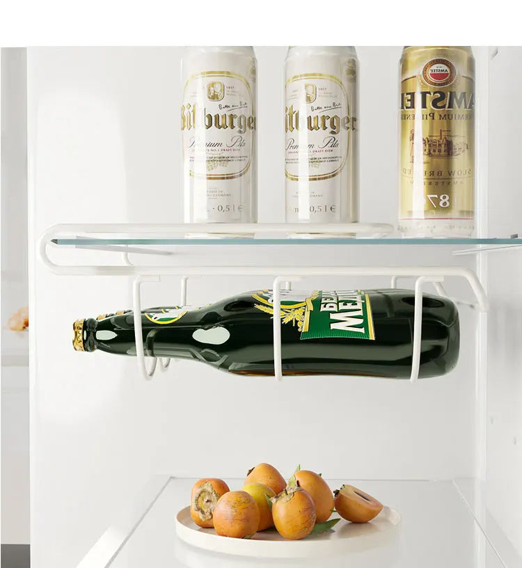 Multipurpose Iron Refrigerator Hanging Storage Rack Kitchen Daily Goods Beer Bottle Organizer Household Storage Holder