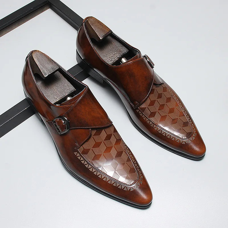 High Quality Genuine Leather Shoes Men's Business Fashion Formal Wedding Shoes