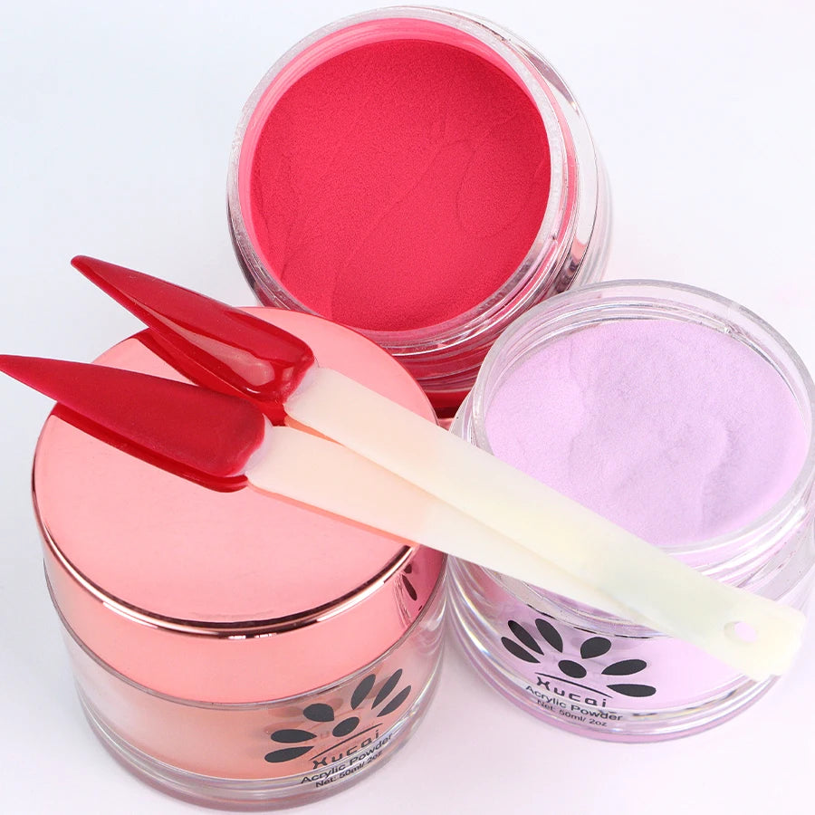 New Formula Free Sample 1kg/Bag 2 in 1 Acrylic Nail Powder No Marbling Fine Consistency Acrylic Powder