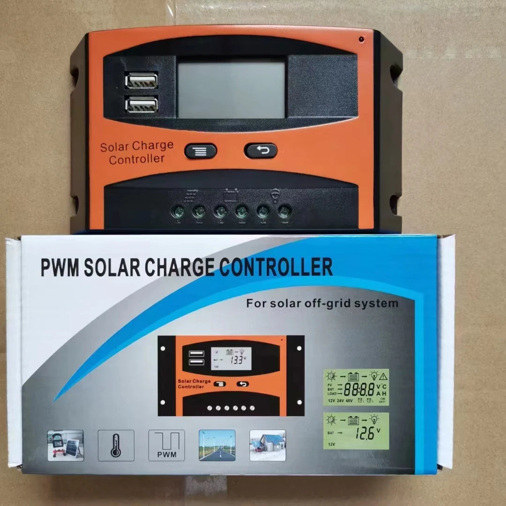 Auto 12 24 36 48 Volts 80 60 50 40 30 20 10 Amp MPPT PWM Manual Solar Panel Charger Controller LCD Display China Max PV 150V