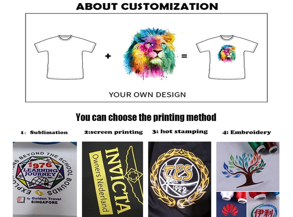 Design/Customize Logo Cotton T-shirt Men's and Women's Short Sleeved Shirt DIY Personalized Logo Team Advertising Top