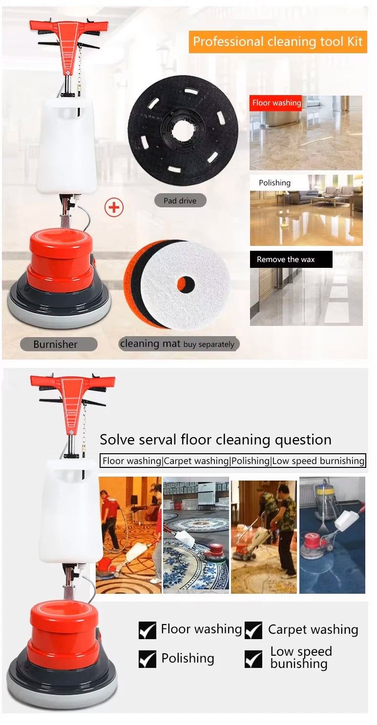 A-005 Multifunction Floor Polish Machine,new Design 154RPM for Cleaning Concrete