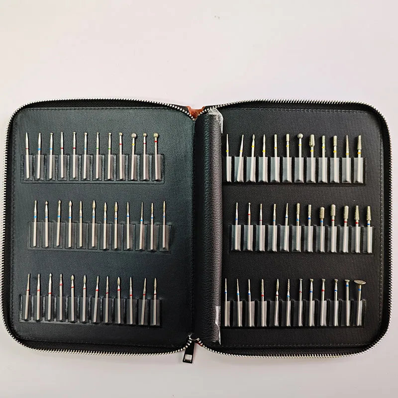 72-Piece Stainless Steel Nail Drill Bit Set for Salon Manicure & Nail Art JIEDAN Brand