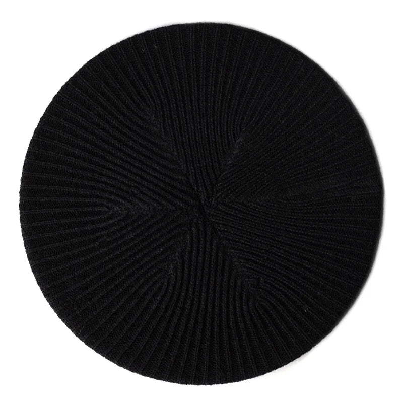 Geebro Women's Fashion Casual Plain Knit Beret Hat Spring Autumn Berets for Women Ladies Elastic Artist Beanie Beret Hats