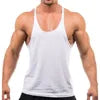 OEM Mens Y Back Tank Top Low Price Custom Print Cotton Stringer Gym Fitness Singlet Workout Muscle Bodybuilding Mens Tank Top