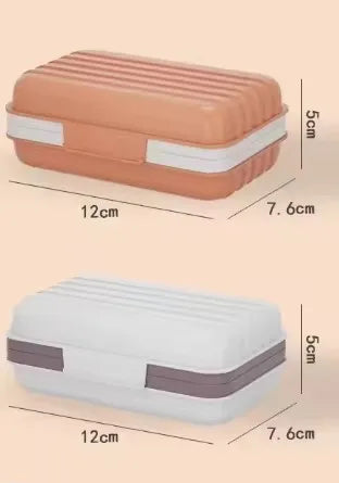 Quatish Bar Soap Holder Dish 1 Pack for Shower, Travel Soap Case with Lid for Gym, Camping Essentials, Hiking