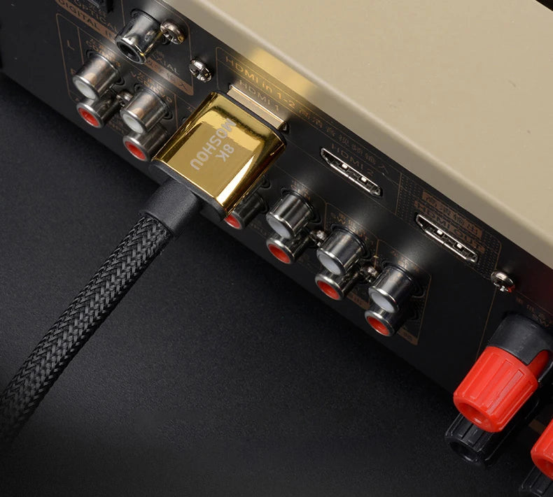 MOSHOU HDMI 2.1 Cable 8K 60Hz 4K 120Hz 48Gbps HDMI Splitter Cables EARC HDR10+ Video Cable HDMI2.1 for TV Box PS5