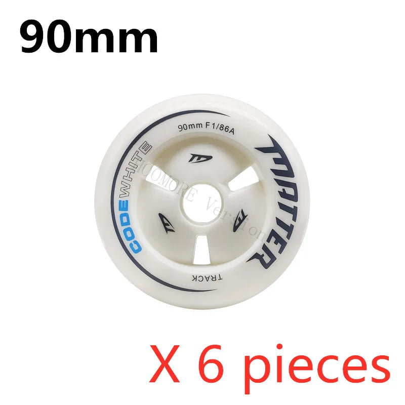 CODE White Matter G13 Marathon Speed Inline Skates Wheel 90mm 100mm 110mm High elastic Matter Gi3 Race Skating Wheels F1 86A 6/8