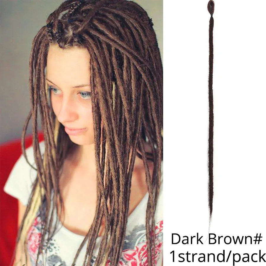 20"36Inch 5Strands Handmade Dreadlocks Extensions Ombre Synthetic Dreads Dreadlocks Twist Braiding Hair Reggae Dreads Braids 