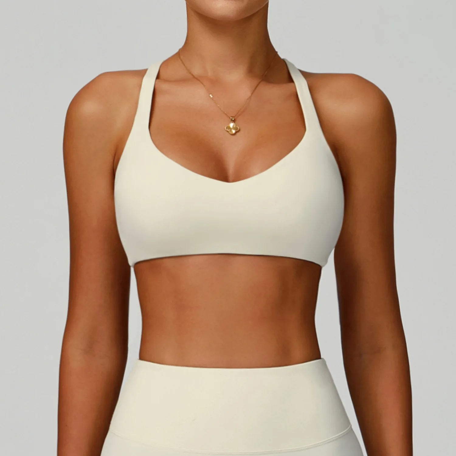 Women's Sustainable Reversible Open-Back Running Outfit XL Sports Wear Recycled Fabric Yoga Set 3-Piece MOQ for Exercise