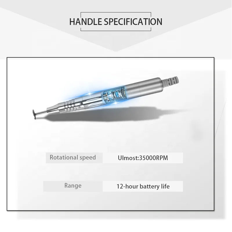 30% OFF 2028 24W 35000rpm Comfortable and Quiet No Heat Buildup Pedicure Motor Desktop Portable Nail Drill