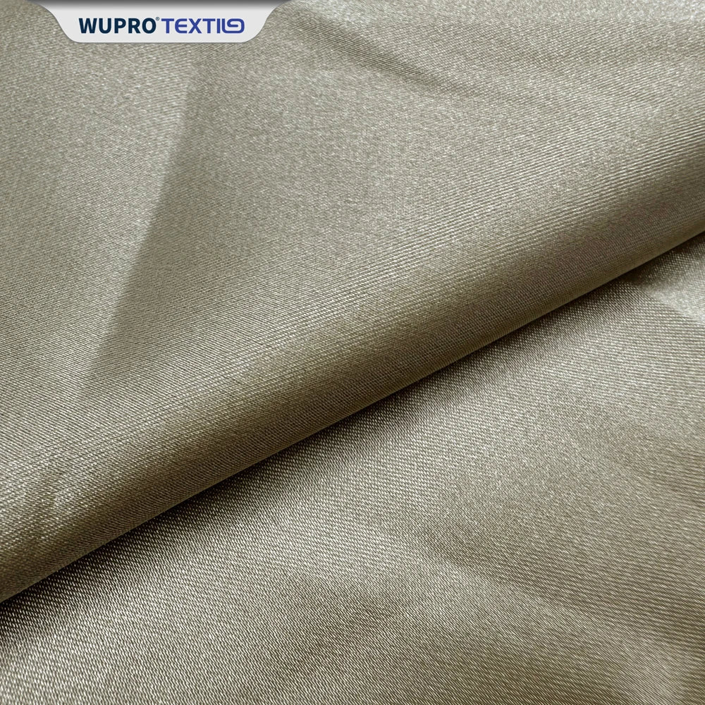 100gsm Women's 95 Polyester 5 Spandex Gold Glossy Home Decor Plain Satin Fabric for Curtains
