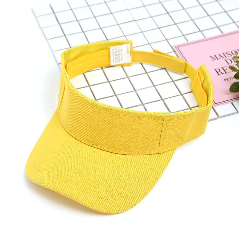 Tennis Visor Cap Solid Empty Top Cotton Men's Caps Visors for Women Baseball Hats Outdoor Sports Gorro Con Visera Dropshipping