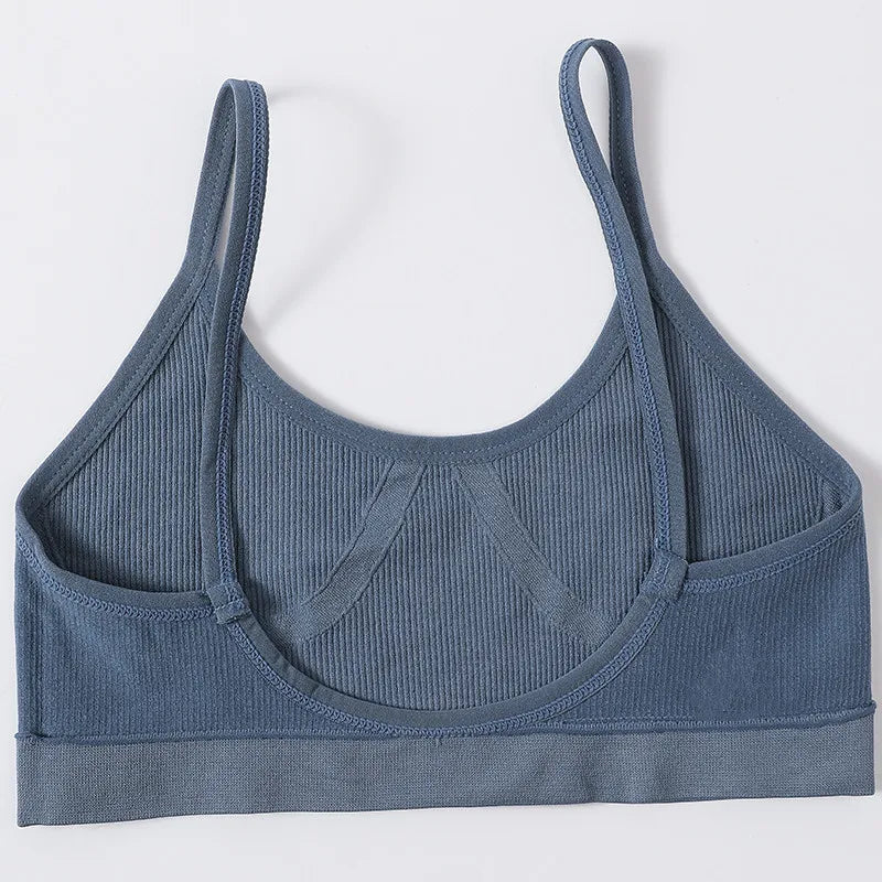 Women Sports Bra Tube Top Push-Up Bra Padded Crop Top Seamless Underwear Female Streetwear Tank Tops Removable Pads Camisole
