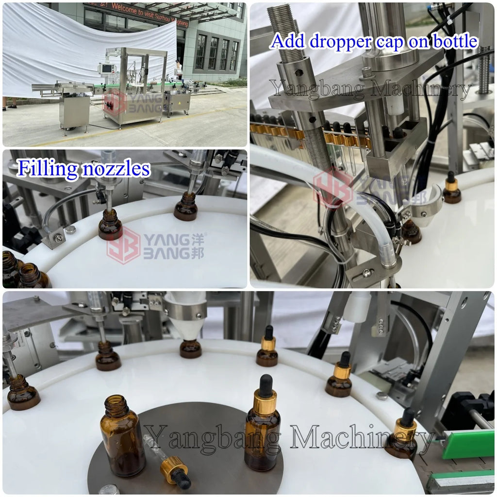 10ml 20 ml 30ml 60ml Automatic Bottled Essential Oil Filling Machine Perfume Filler Glass Dropper Bottle Filling Machine Line