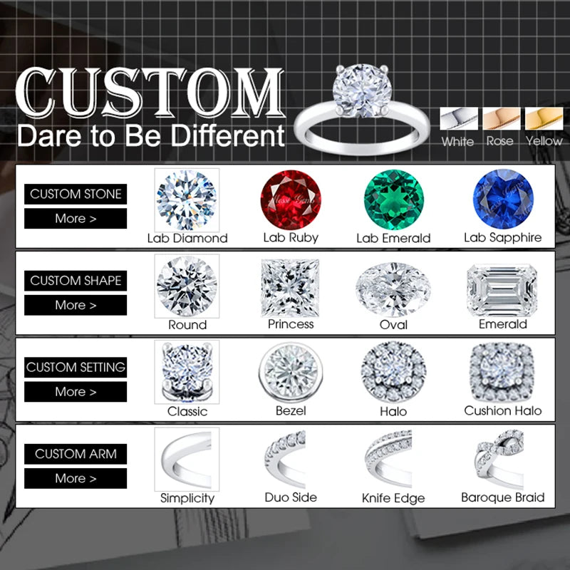 Unique Style Pear Cut Chain Ring Ice Out Jewelry Fancy Design Moissanite Sterling 925 Silver Rings