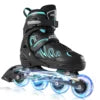 New Arrival Size Adjustable 4 Flashing PU Wheels Roller Inline Skates Shoes for Kids Adults
