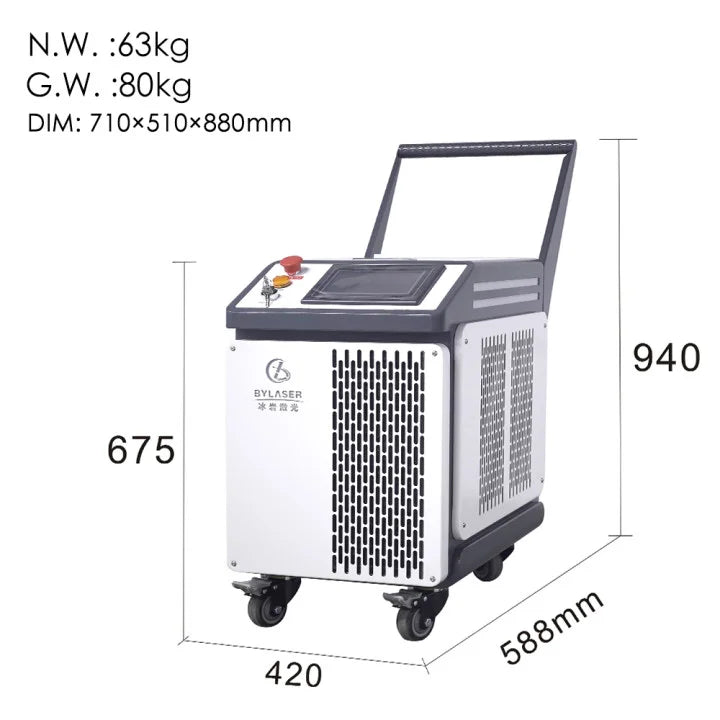 BingYan US EU Stock Cultural Relic Restoration Laser Cleaner Machine Pulsed Fiber No Surface Damage Laser rust Remover