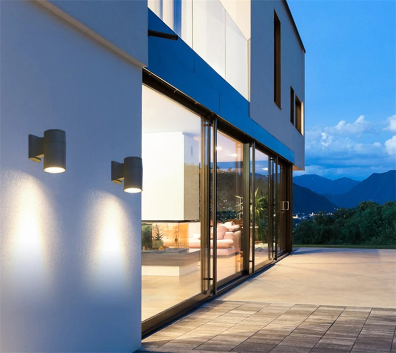 Outdoor LED Wall Lamp 10W 20W High Bright Waterproof Up Down Spotlights Garden Porch Decor Villa Wall Lighting Fixture AC85-265V