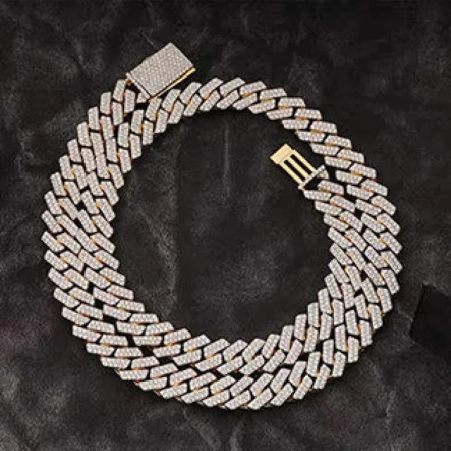 Luxury Miami Cuban Chain 10K 14K Gold Lab Grown VVS Diamond Brilliant Cut Iced Hip Hop Jewelry Necklace Urban Fashion for