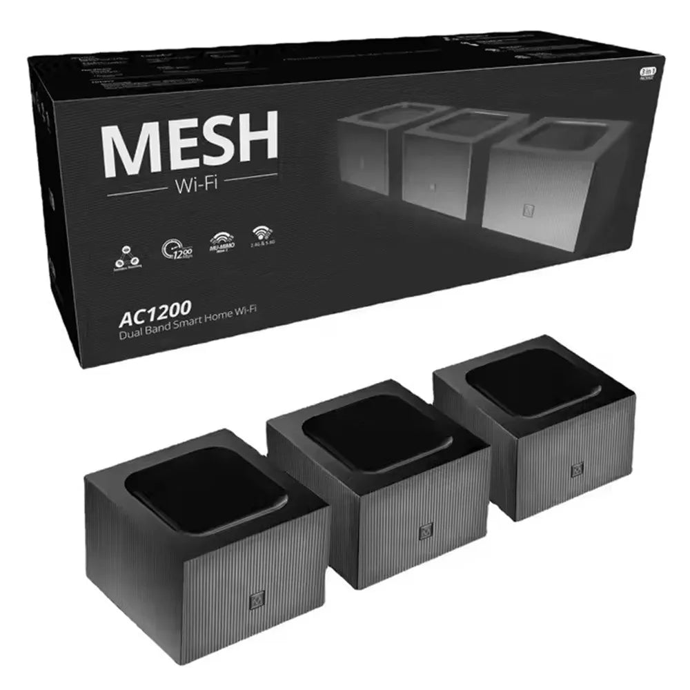 OEM 1200M Dual Band 2.4GHz 5.8GHz WiFi Mesh Router WiFi 5 AC1200 Smart Home Mesh Wireless Router 1200Mbps for Home