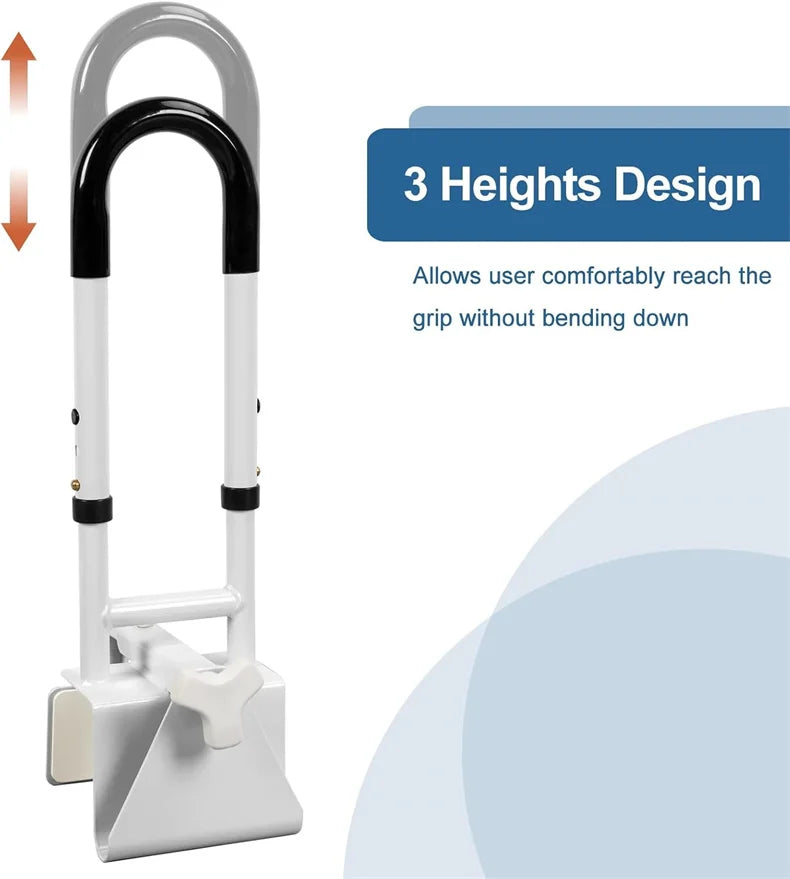MSMT 040053 Suction-Assist Shower Handles Bathroom Safety Bar Home Use Bathtub Grab Bars Hand Grip Balance Support Steel+Nylon